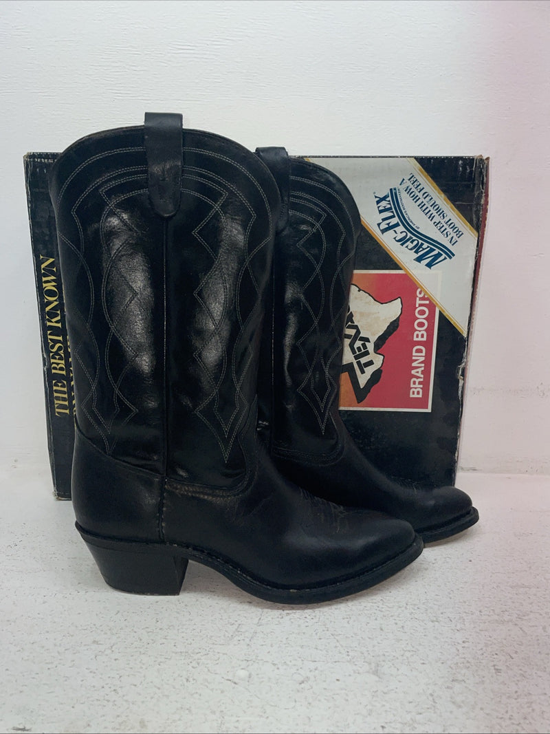 New Men’s Black Texas Brand Cowboy Boots. 5100 9 D. 3-68