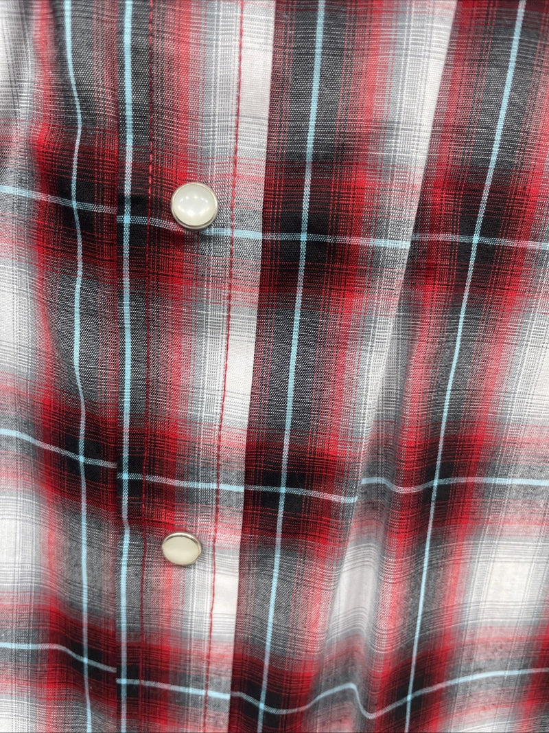 New Men’s ELY Cattleman red Short Sleeve Pearl Snap 3XL E-24