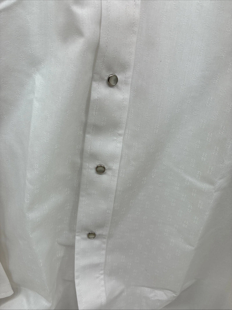 New Men’s Panhandle White Western Long Sleeve Pearl Snap 2XL E-71