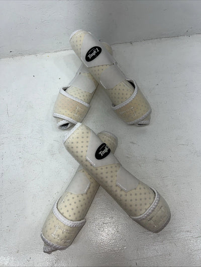 New Tough 1 Extreme Vented White Sport Boots Set Of Four Large #64-18000S HH-4