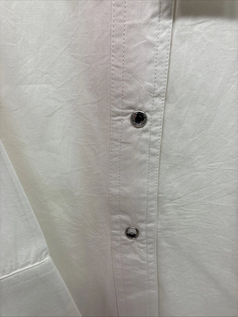 New Women’s Cumberland White Gen Long Sleeve Pearl Snap 1XL GG-88