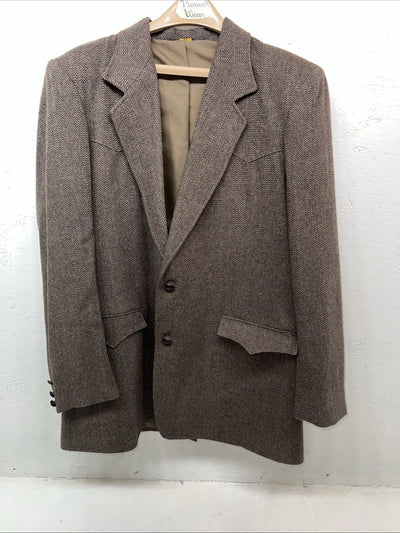 New Men’s Brown Pioneer Wear Suit Jacket 44L #12530 HH-604