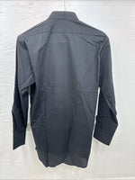 New Classix Black Long Sleeve Button Up English Shirt Small CC-9