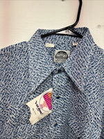 New Women’s Miller Blue Designed Long Sleeve Pearl Snap 16 X 34 XL II-10