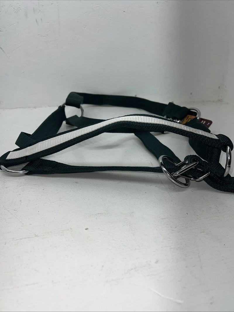 New Tough 1 Green White Nylon Deluxe Draft Halter #50-9575 W-36