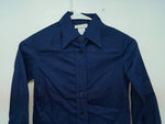New Women’s Blue Fenton Long Sleeve Button Up Shirt #15328 3B-107