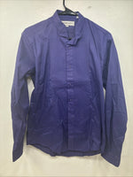 New WAYNE SCOTT Purple Long Sleeve Button Up English Shirt Medium TT-37