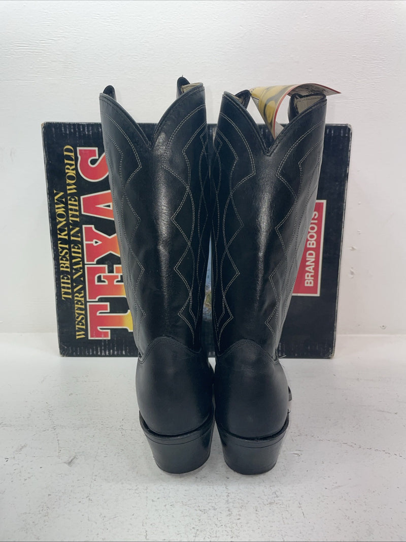 New Men’s Black Texas Brand Cowboy Boots. 5100 10 D. 6-77