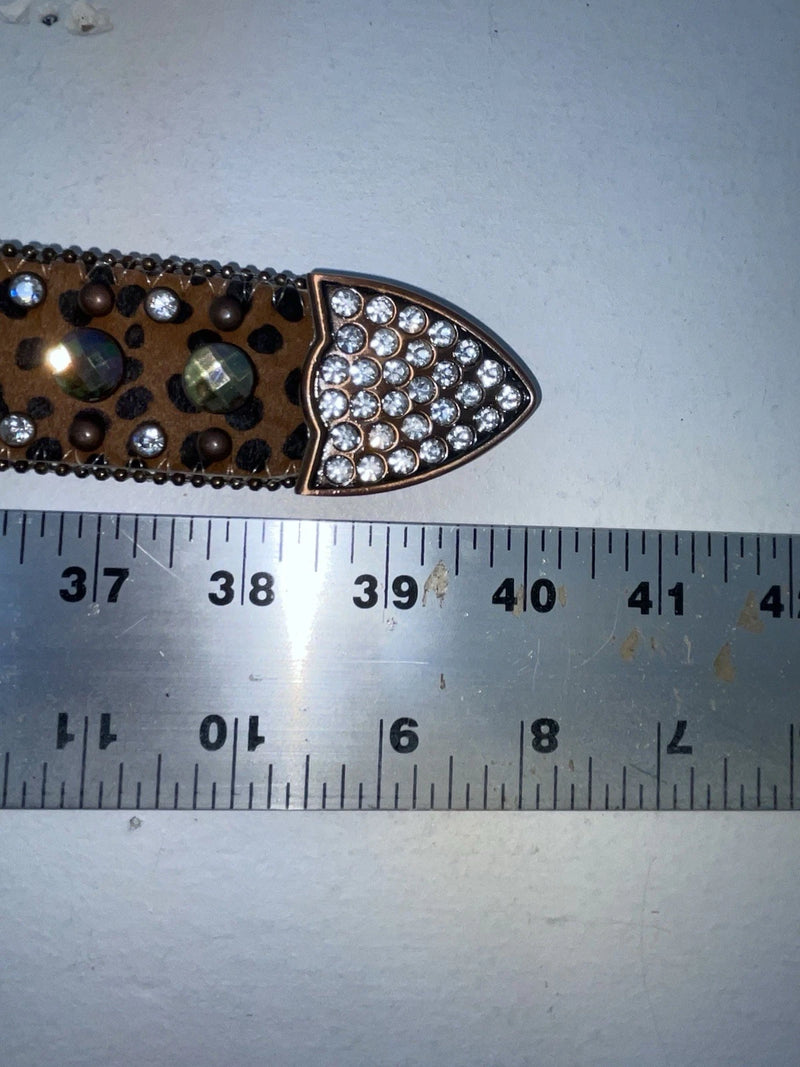 New Cheetah Print Genuine Leather Nocona Bling S Belt #N1330999 Z-98 