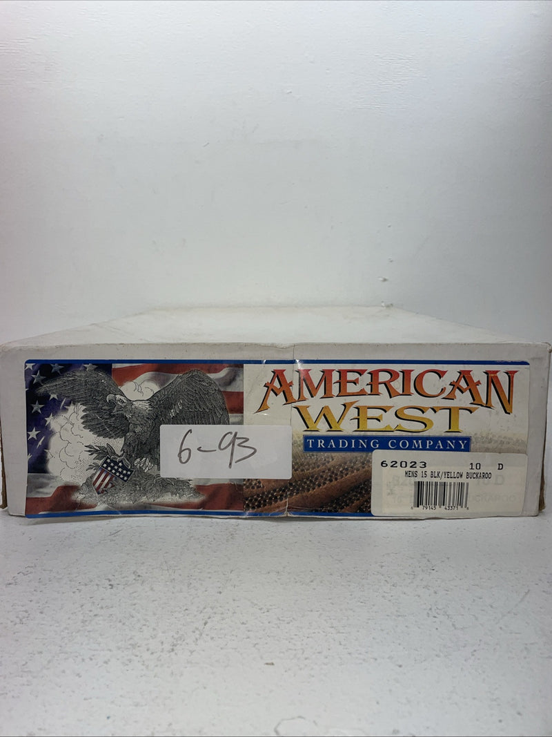 New Men’s Yellow American West Cowboy Boots. 62023 10 D. 6-93