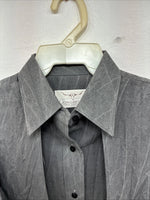New women’s Longhorn Gray Long Sleeve Button Up Size 30 MM-74