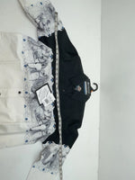 New Women’s White Black Cumberland Outfitters Long Sleeve Button Up M 3B-85