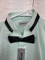 New Wayne Scott Blue Long Sleeve Button Up English Shirt Small X-85