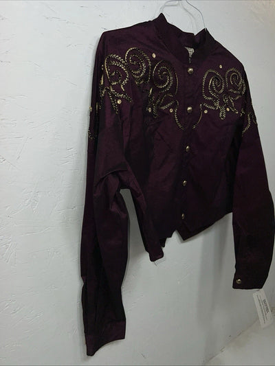 New Women’s 1849 Authentic Ranchwear Purple Short Show Jacket Small WW-26