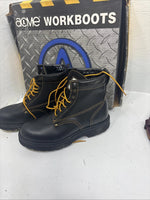 New Nlack Lace Up Work Boots Mans Size 8.5 Brand Work Boots  3-7