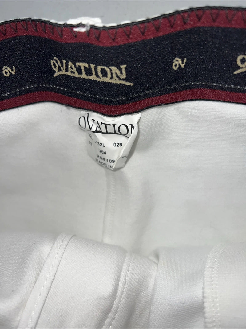 New Women’s White Ovation English Riding Breeches. 462125 32 L D-100