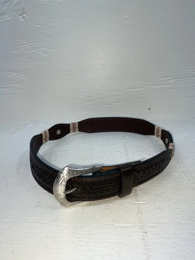 New Brown Genuine Leather Nocona Tooled And Pendent 24” Belt #N4414202 NN-76
