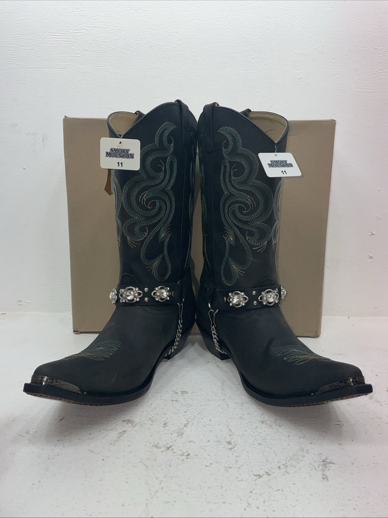 New Men’s Black Smoky Mountain Cowboy Boots. 6351 11 D. 8-80