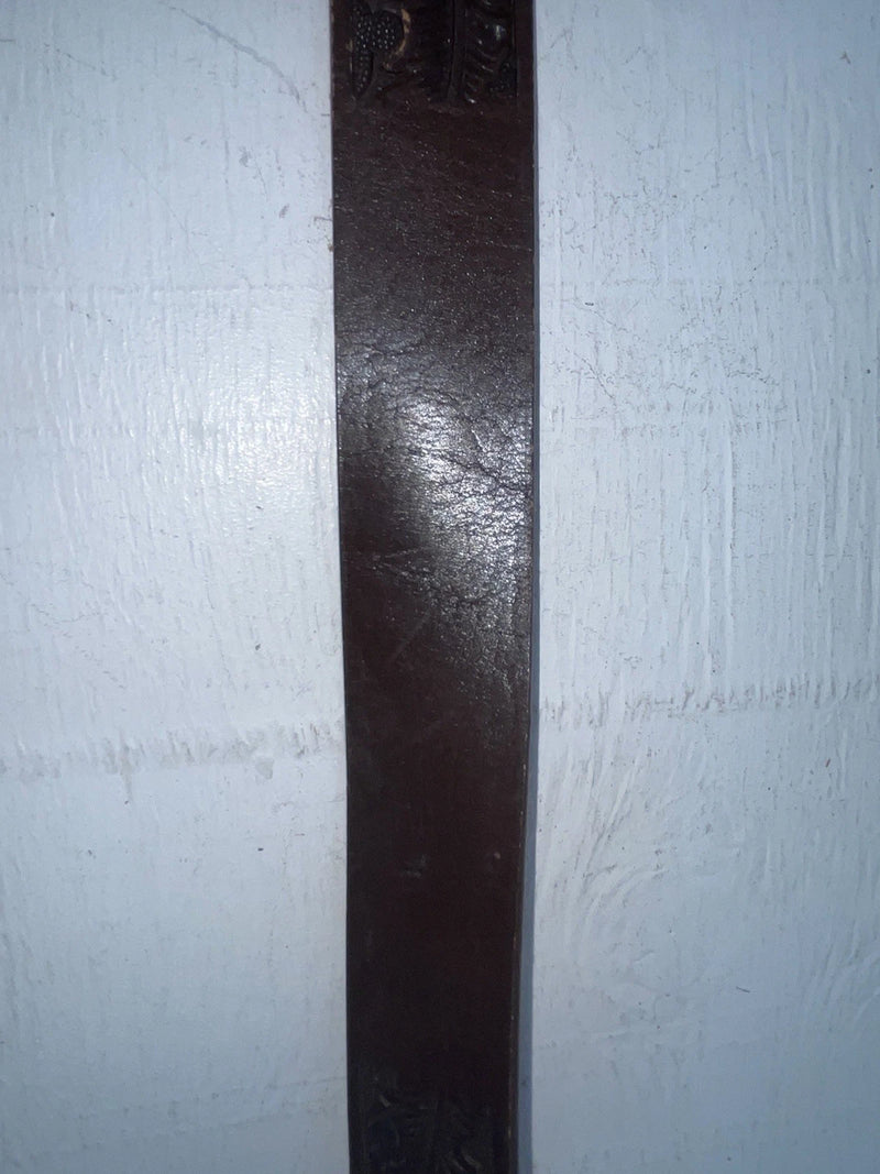 New Brown Genuine Leather Tooled 24” Belt #6400B JJ-100