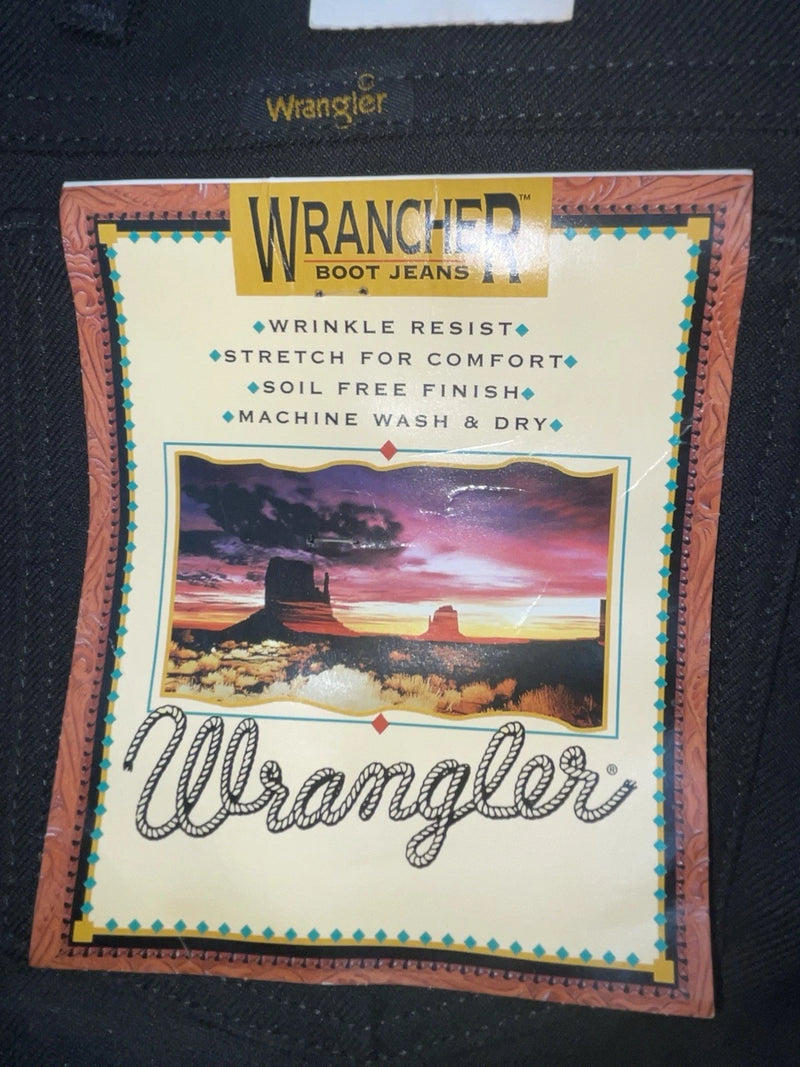 New Vintage Black Wrangler Polyester Pants #82BK SS-19