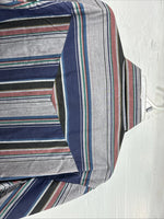 New Men’s ELY Cattleman Multiple Color Striped Long Sleeve Pearl Snap XL J-26