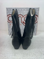 New Children’s Black With Fringe Dingo Cowboy Boots. C 2220 1.5 1 1/2 D. 23-114