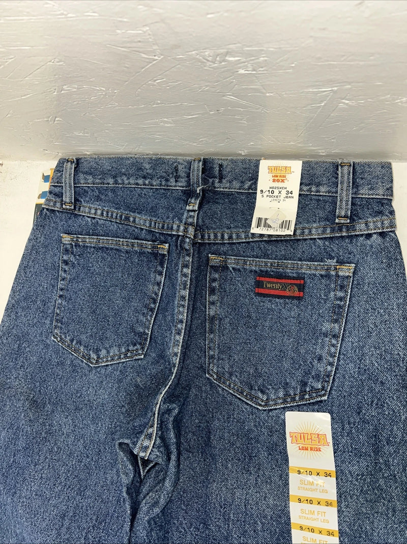 New Womens Low Rise 20x Tulsa Slim Fit Denim Jeans. 9/10x34 I-13  