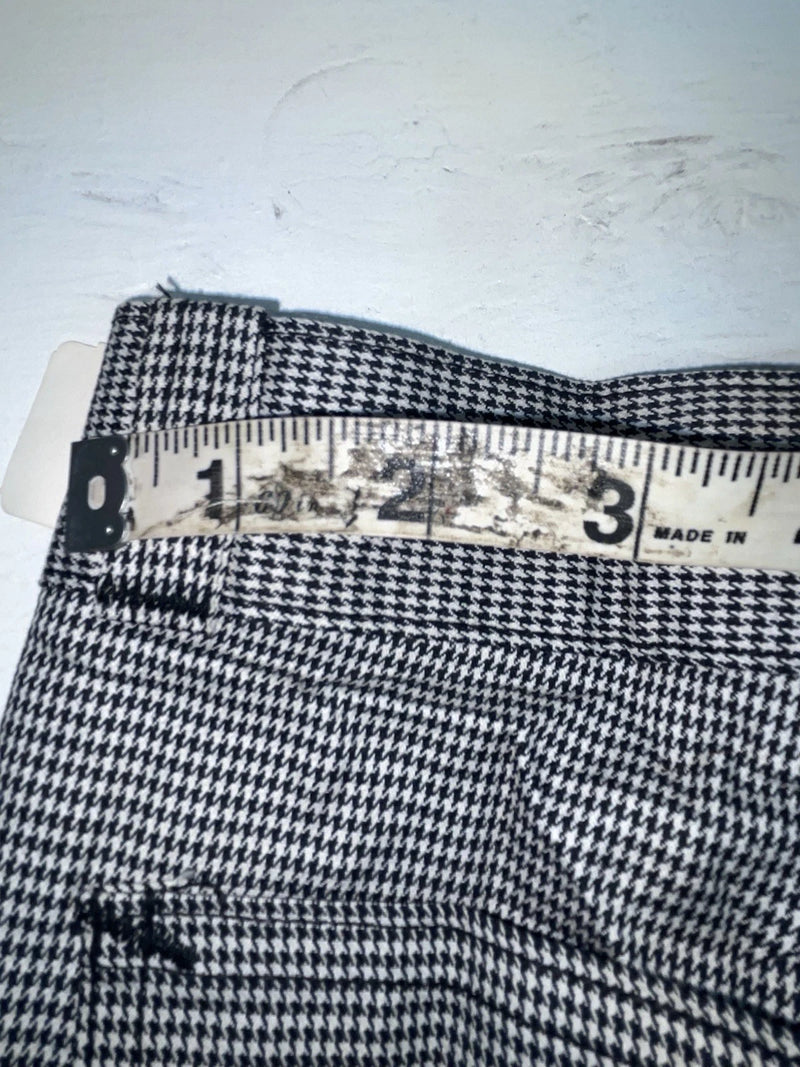 New Vintage Black And White Checkered Handler Polyester Pants #1179 SS-96