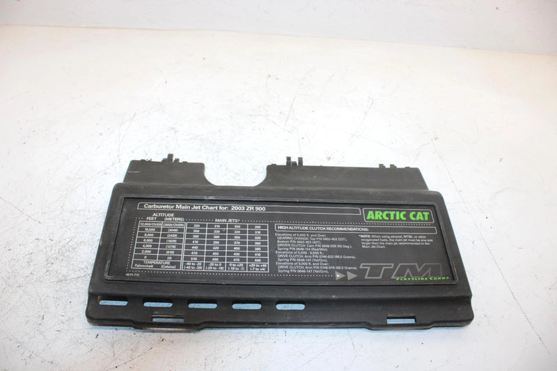 03 Arctic Cat Zr 900 Oem Airbox Lid 1670-049 SAS6