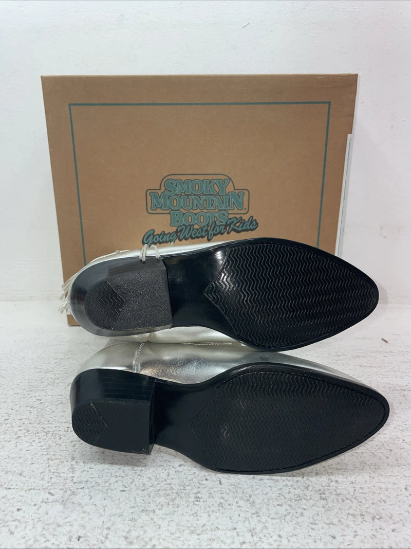 New Kids Silver With Fringe Smoky Mountain Cowboy Boots. 12.5 12 1/2. 23-19.