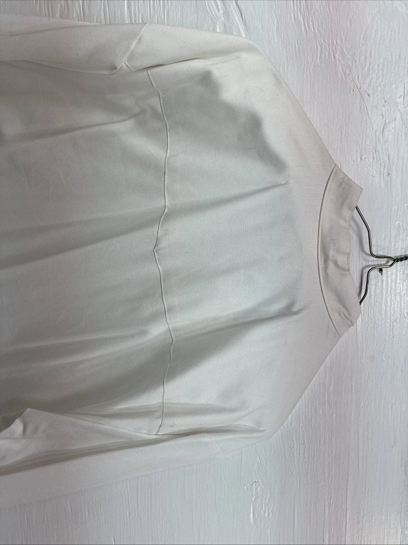 New Men’s Cowboy Threads White Black Long Sleeve Button Up Large V-98
