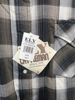 New Men’s ELY Cattleman Brown Long Sleeve Pearl Snap 3XL E-26