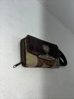 New Congress Leather Fabric Tooled Wallet #100555 P-501