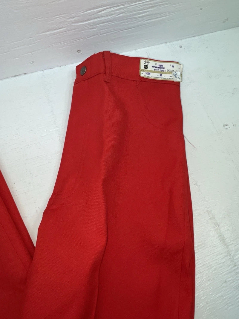 New Vintage Red Dickson Jenkins Polyester Pants #5501 3A-32