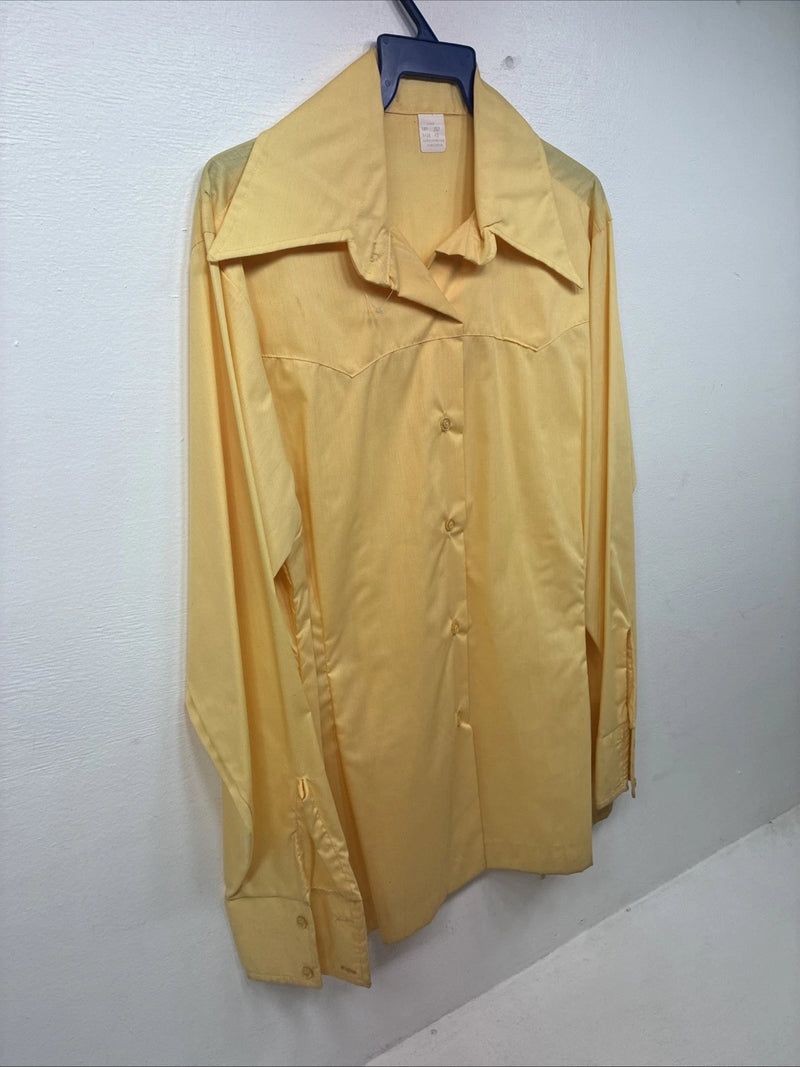 New Women’s Panhandle Slim Yellow Long Sleeve Pearl Snap Size 42 LL-10