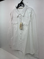 New Women’s Cumberland White Gem Long Sleeve Pearl Snap 3X MM-9