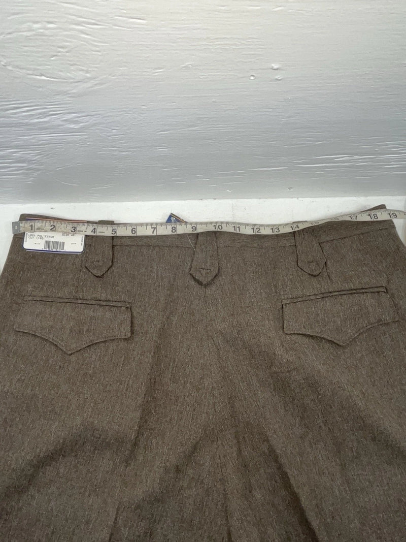 New Vintage Brown Circle S Polyester Pants #CP4776 OO-5