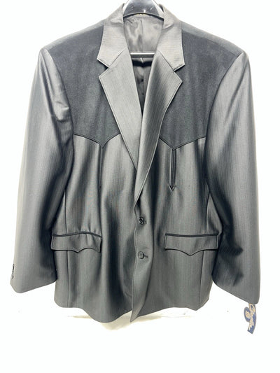 New Men’s Circle S Black Suit Jacket 56L #24244 BB-602