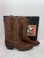 New Men’s Brown Texas Brand Cowboy Boots. 5084 10.5 10 1/2 D. 7-73