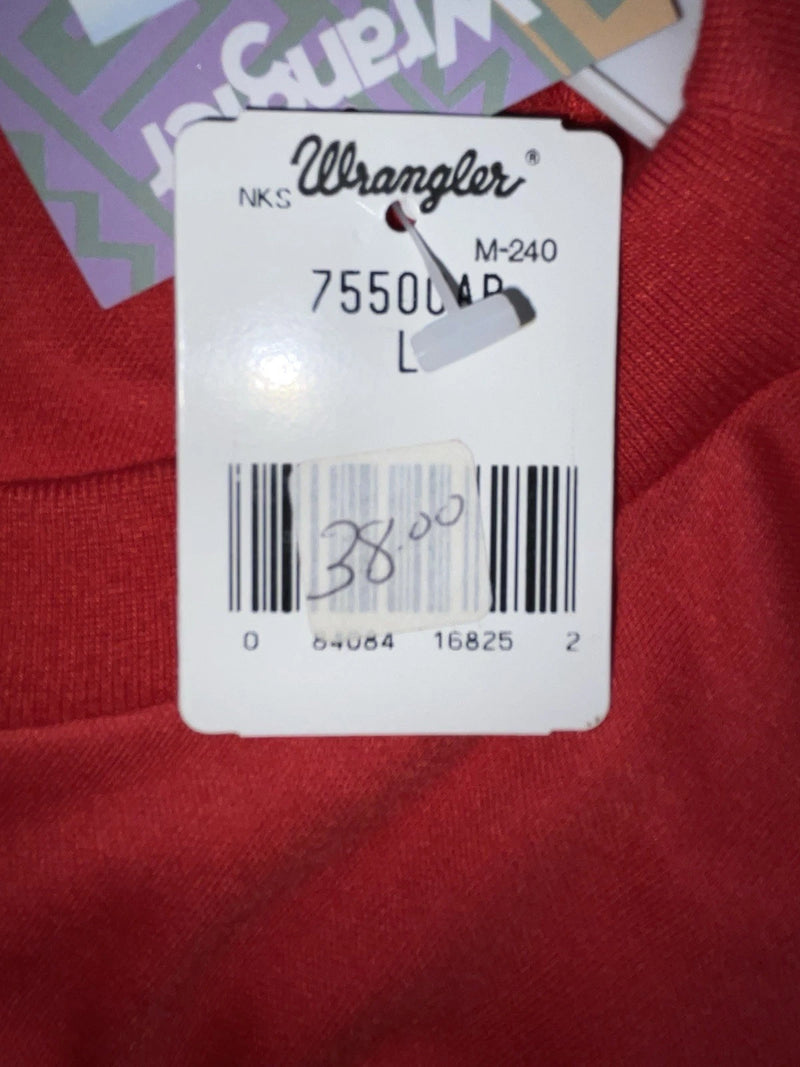 New Women’s Red Wrangler Long Sleeve Shirt L #7550AB 3B-25