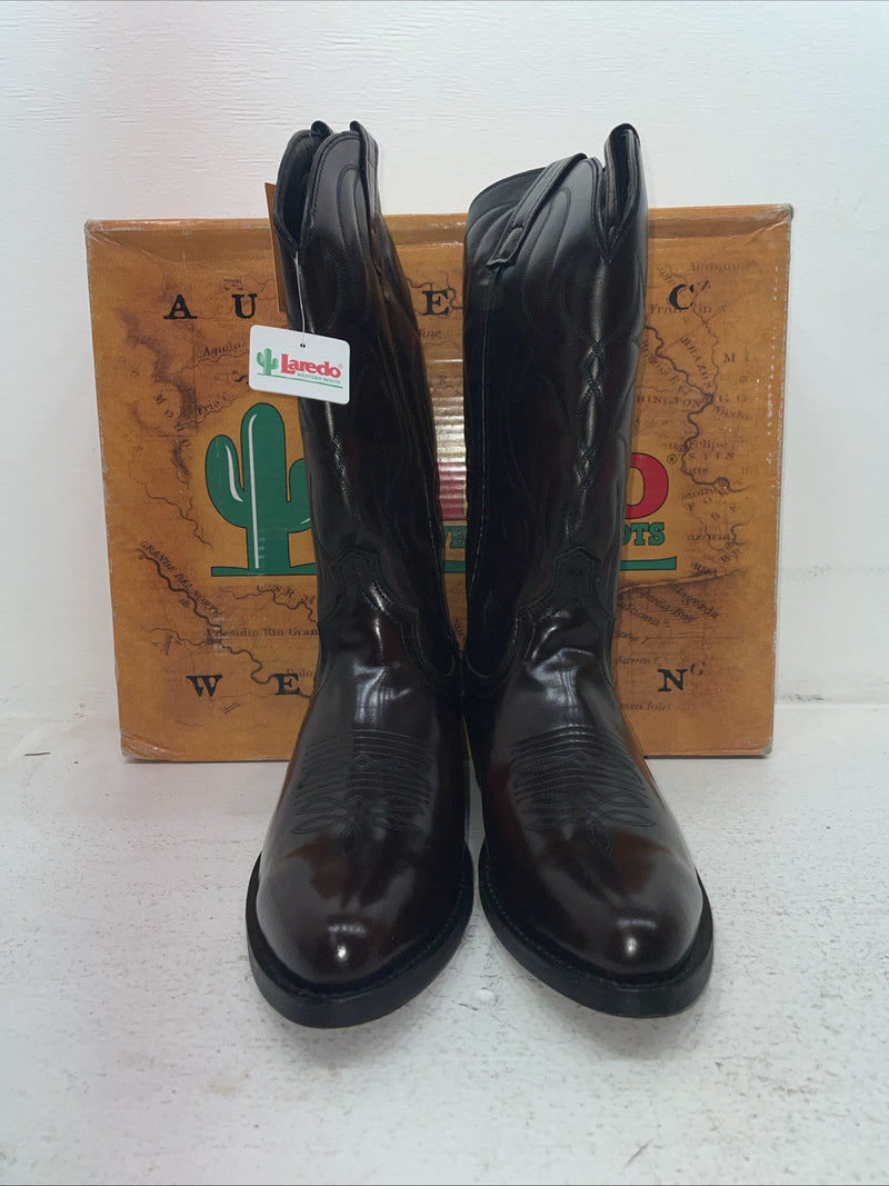 New Men’s Black Laredo Cowboy Boots. 6859 9 E W. 3-31