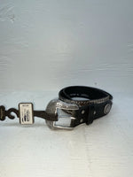 New Black Genuine Leather Nocona Bling And Tooled 28” Belt #N2463401 NN-32