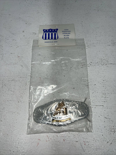 New Women’s Congress Leather Silver Gold Barrel Racer Hair Clip. 93306 A-125
