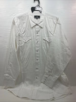 New Men’s Western Express White Long Sleeve Pearl Snap XXXL