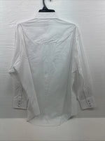 New Men’s ELY Cattleman White Long Sleeve Pearl Snap 19.5 2XL F-56