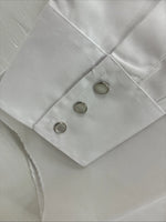 New Men’s ELY Cattleman Simple White Long Sleeve Pearl Snap 15.5 Medium K-56