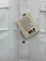New Kids ELY Classic White Long Sleeve Pearl Snap Size 12 CC-113
