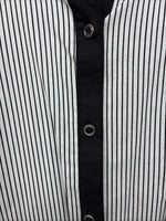 New Woman Cowboy Thread Black White Long Sleeve Button Up XL II-46