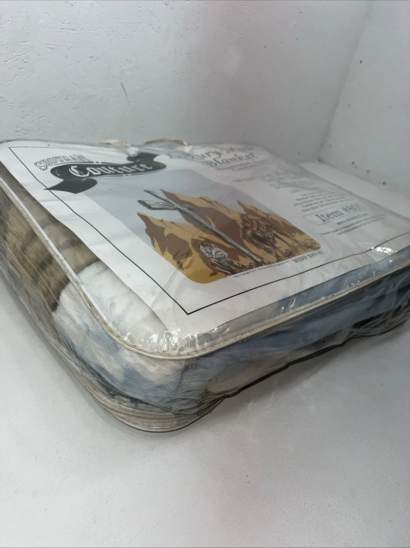 New Showman Luxury Mink Praying Cowboy Print 75”X96” Queen Blanket #805 MM-604