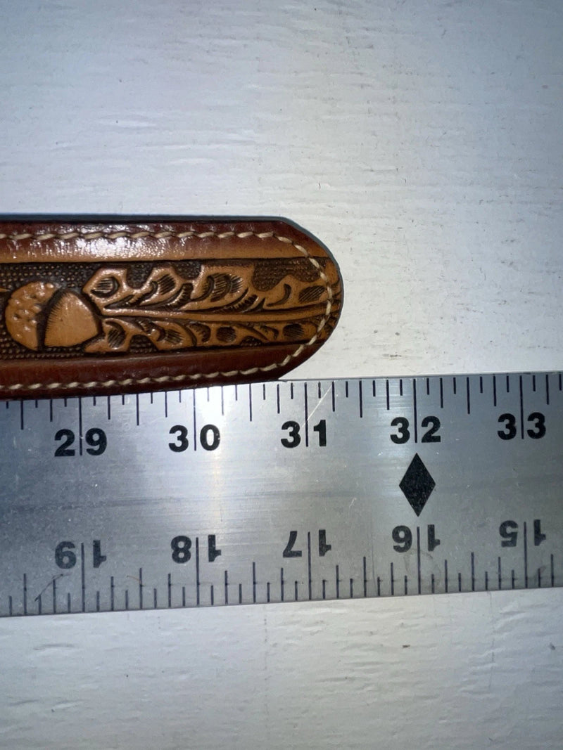 New Brown Genuine Leather Perkies Tooled 26” Belt #601 NN-6